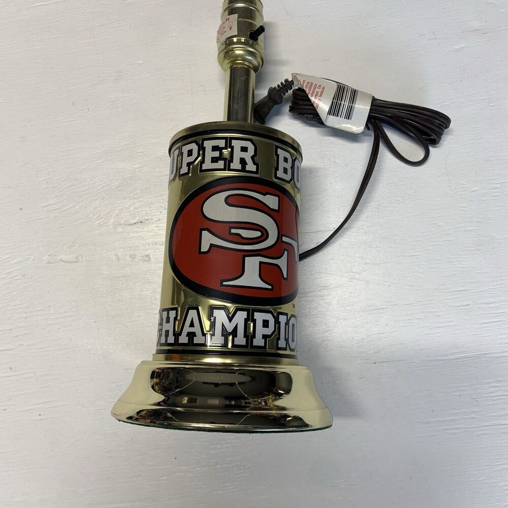 RARE NEW SAN FRANCISCO 49ERS FOOTBALL TABLE LAMP SUPER BOWL Official NFL No Top